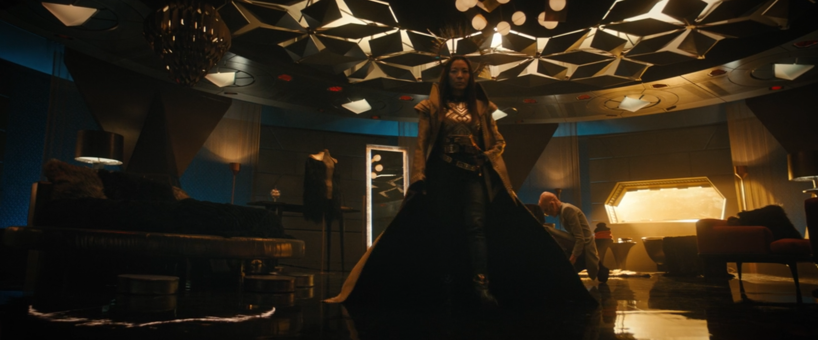 The meme is a still image from the 2013 film "Thor: The Dark World" featuring Loki (played by Tom Hiddleston) standing in a dark, ornate room. The image shows Loki holding a large, ornate staff, with a sly and mischievous expression on his face. The text overlay reads "When you finally get the Thor you wanted" in a playful, sarcastic tone.